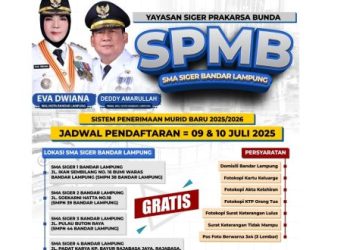 Catat! Ini jadwal Pendaftaran SMA Siger Bandar Lampung