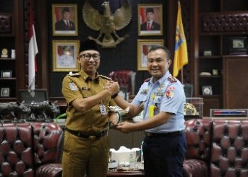 Gubernur Mirza Terima Kunjungan Silaturahmi Danlanud M. Bun Yamin