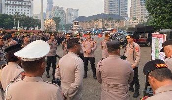 1.632 Polisi dikerahkan Amankan Aksi Ojol di Silang Selatan Monas