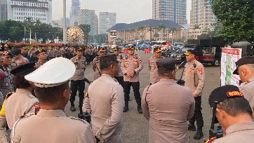 1.632 Polisi dikerahkan Amankan Aksi Ojol di Silang Selatan Monas