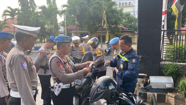 Ops Patuh, Propam Polresta Bandar Lampung Periksa Kelengkapan Berkendara Personel