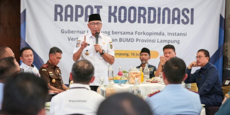 Rakor Forkopimda Tekankan Penguatan Kolaborasi Antarlembaga untuk Mewujudkan Lampung Maju Menuju Indonesia Emas