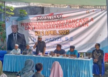 Anggota DPRD Lampung Hazizi Gelar Sosialisasi Ideologi Pancasila di Lampung Selatan