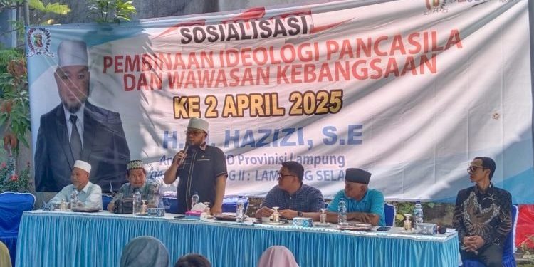 Anggota DPRD Lampung Hazizi Gelar Sosialisasi Ideologi Pancasila di Lampung Selatan