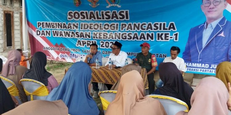 M. Junaidi Gelar Sosialisasi Ideologi Pancasila di Jati Agung, Ajak Warga Jaga Persatuan