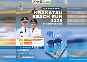 Lampung Selatan Siap Gelar Krakatau Beach Run 2025, Tawarkan Rute Lari dengan Pemandangan Spektakuler