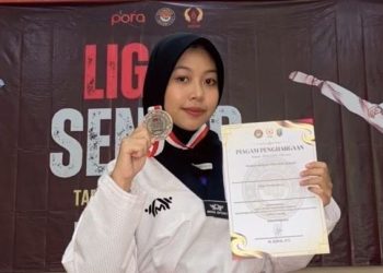 Mahasiswi Darmajaya Ini Sabet Juara Taekwondo Liga 1 Lampung 2025