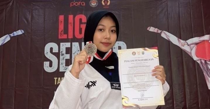 Mahasiswi Darmajaya Ini Sabet Juara Taekwondo Liga 1 Lampung 2025
