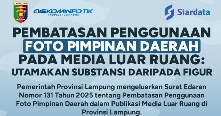 Pemprov Lampung Batasi Penggunaan Foto Pejabat di Media Luar Ruang