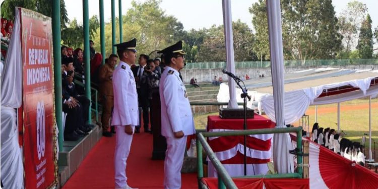 Hamartoni Jadi Inspektur Upacara HUT ke-80 RI di Lampung Utara