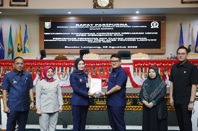 DPRD Terima Rancangan Perubahan KUA-PPAS Tahun 2025 dan 2026 dari Pemprov Lampung