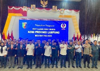 Kasrem 043/Gatam Hadiri Pelantikan Pengurus KONI Lampung