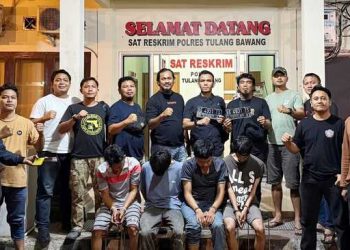 Tekab 308 Polres Tuba Ringkus Empat Pelaku Curanmor