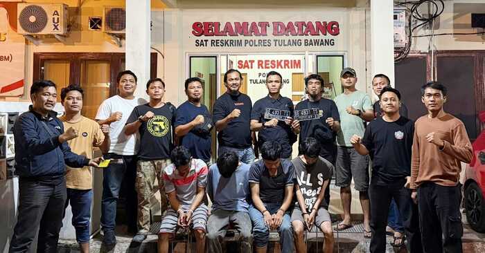 Tekab 308 Polres Tuba Ringkus Empat Pelaku Curanmor