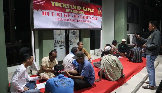 Meriahkan HUT RI ke-80, Kodim 0410/KBL menggelar Turnamen Gaple