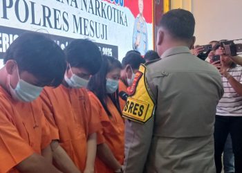 Polres Mesuji Ringkus 13 Tersangka Penyalahgunaan Narkoba, 3 Diantaranya IRT