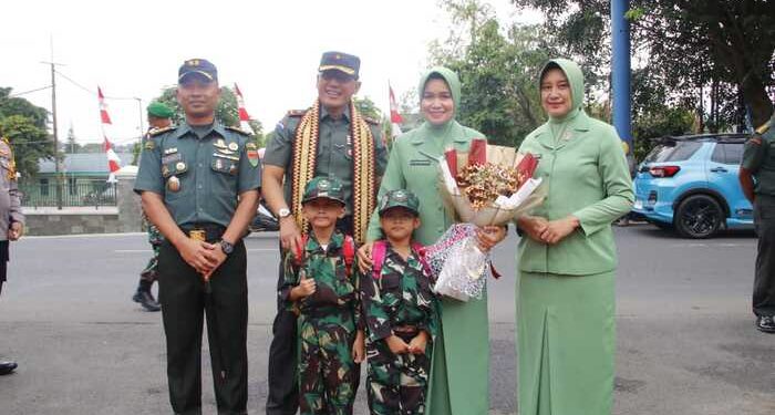 Dandim 0410/KBL Sambut Kunker Danrem 043/Gatam, Brigjen TNI Haryantana, S.H