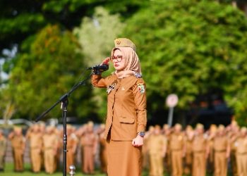 Apel Mingguan di Pesawaran, Bupati Nanda Indira Tekankan Disiplin dan Peningkatan Layanan Publik