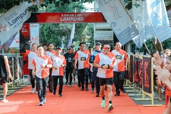 Ribuan Peserta Meriahkan “PMI Run 4 Humanity” di Puncak HUT ke-80 PMI Lampung