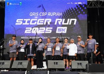 QRIS Tap Diluncurkan di Siger Run 2025, Wagub Jihan Ajak Masyarakat Melek Digital