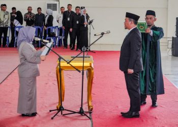 Bupati Elfianah Lantik Budiman Jaya Sebagai Sekda Mesuji