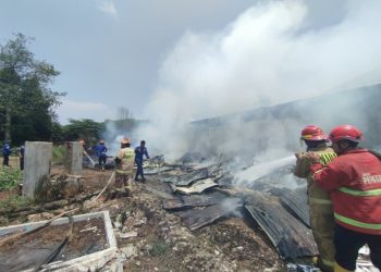Toko Pakaian Bekat Terbakar, Damkarmat Bandar Lampung Kerahkan 4 Mobil dan 20 Personel Padamkan Api