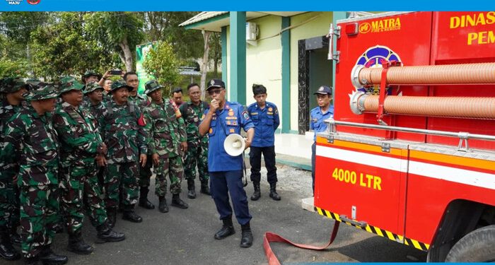 Sinergi dengan TNI, Damkarmat Lampung Selatan Perluas Kapasitas Penanganan Darurat Kebakaran