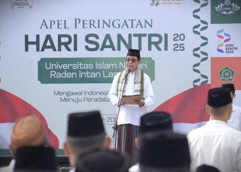 Peringati Hari Santri 2025, UIN Raden Intan Gelar Apel dan Istighosah