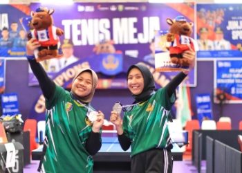 Ganda Putri Lampung Cabor Tenis Meja Tembus Final dan Raih Medali Perak di Pornas Korpri 2025