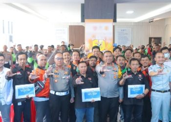 Satlantas Polresta Bandar Lampung Gelar Safety Campaign dan Safety Riding