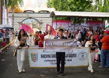 Marching Band Gita Praja Saburai Pemprov Lampung Raih Juara Umum Kejurnas Marching Band Piala Kemenpora RI 2025