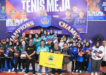 KEREN! Tenis Meja Beregu Putri Raih Medali Perunggu Pornas Korpri 2025