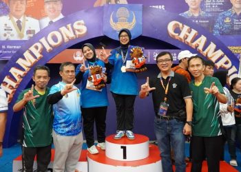 Kontingen Lampung Tambah Pundi Medali dari Cabor Tenis Meja Pada Pornas Korpri 2025