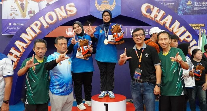 Kontingen Lampung Tambah Pundi Medali dari Cabor Tenis Meja Pada Pornas Korpri 2025