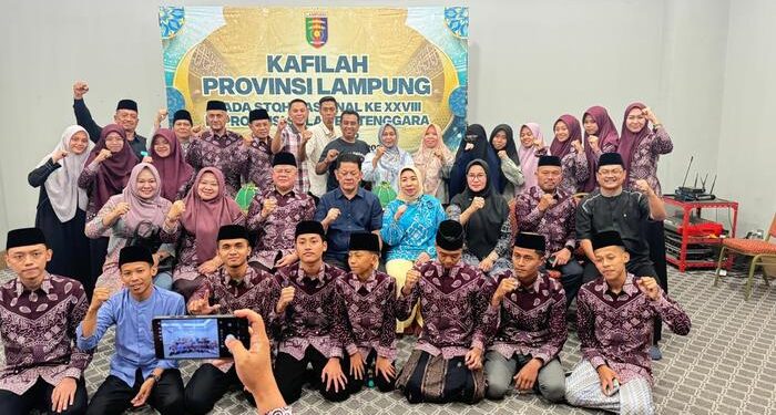 Kafilah Lampung Ikuti STQH Nasional XXVIII di Sulawesi Tenggara, Siap Tampilkan Hafiz dan Qari Terbaik