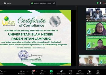 UIN Raden Intan Pertahankan Penghargaan GreenMetric Tahun 2025