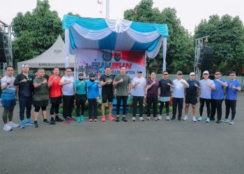 Gubernur Rahmat Mirzani Djausal Dampingi Menko Agus Harimurti Yudhoyono dalam Acara Fun Run