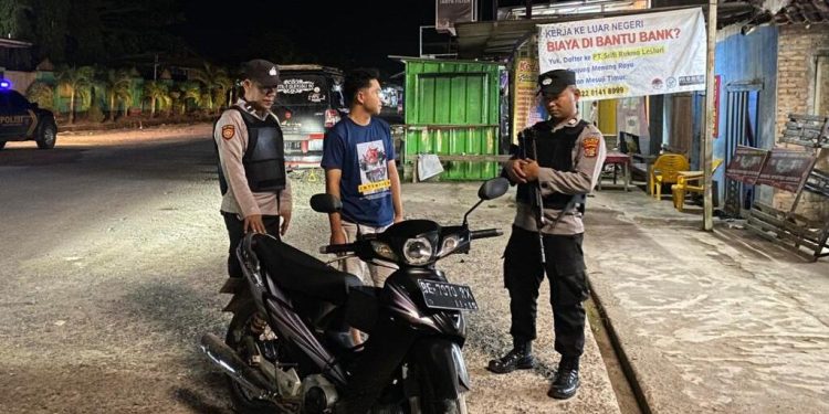Cipta Kondisi Polsek Simpang Pematang Rutin Gelar Patroli Ini Sasarannya