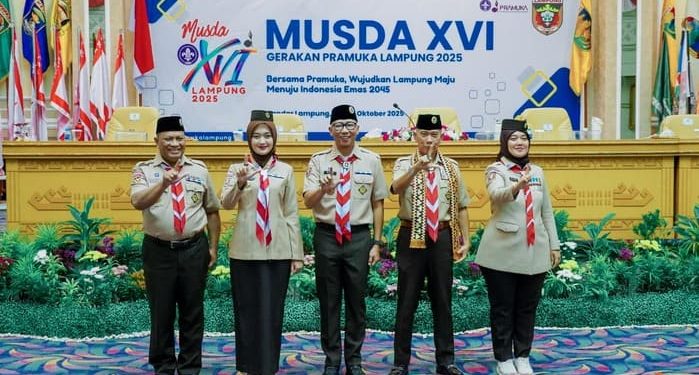 Gubernur Mirza Buka Musda XVI Pramuka Lampung, Jihan Nurlela Terpilih Jadi Ketua Kwarda 2025–2030