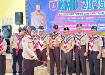 Asisten II Eka Afriana Tutup Kursus Pembina Pramuka Bandar Lampung
