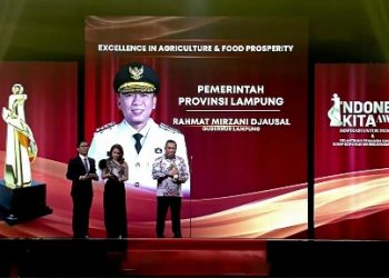Pemprov Lampung Raih Penghargaan Excellence in Agriculture and Food Prosperity