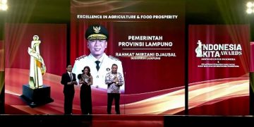 Pemprov Lampung Raih Penghargaan Excellence in Agriculture and Food Prosperity