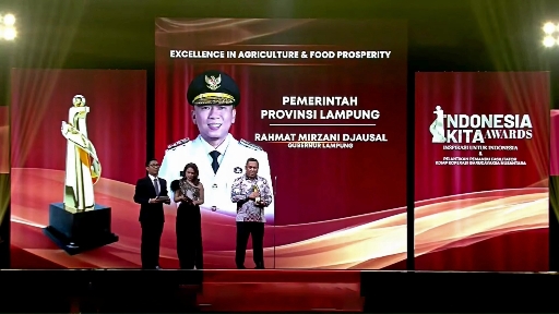 Pemprov Lampung Raih Penghargaan Excellence in Agriculture and Food Prosperity
