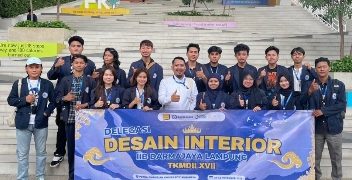 Mahasiswa Desain Interior IIB Darmajaya Wakili Sumatra di TKMDII XVII Surabaya