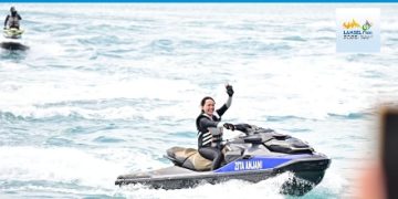 Sejarah Terukir! Zita Anjani Pimpin Aksi Jetski Pertama Menyeberangi Selat Sunda, Resmi Buka Lamsel Fest 2025