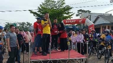 Polres Mesuji Gelar Pengamanan Acara Fun Bike Dalam Rangka HUT ke-17 Kabupaten Mesuji