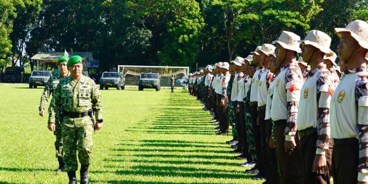 Kodam XXI/RI Gelar Pelatihan Persami dan Bela Negara Korps Kadet Republik Indonesia Gelombang III Tahun 2025 di Dua Provinsi