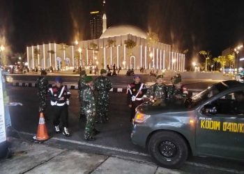 Jaga Kamtibmas Anggota Kodim 0410/KBL Gelar Patroli Malam