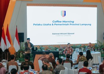 Gubernur Mirza Gelar Coffee Morning Bersam Dunia Usaha di Mahan Agung