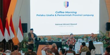Gubernur Mirza Gelar Coffee Morning Bersam Dunia Usaha di Mahan Agung